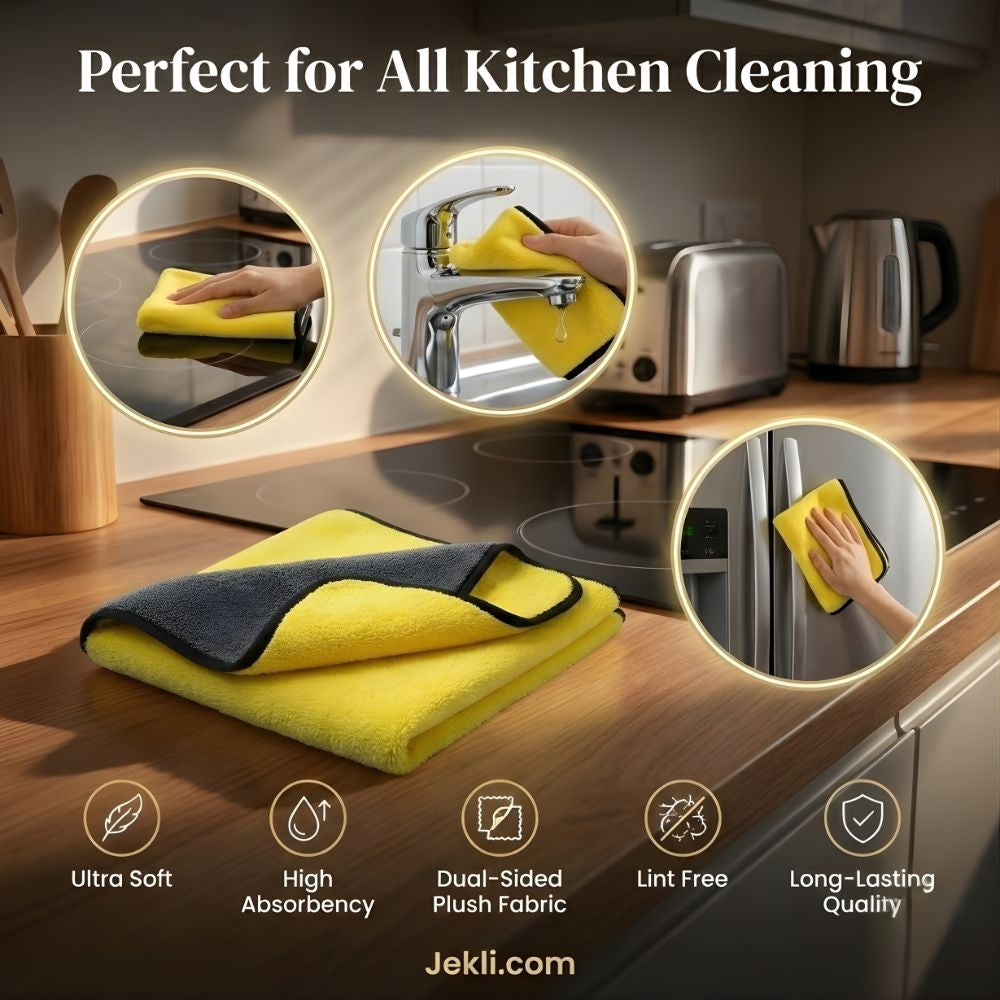 Premium Microfiber Cleaning Cloth – Soft & Absorbent
